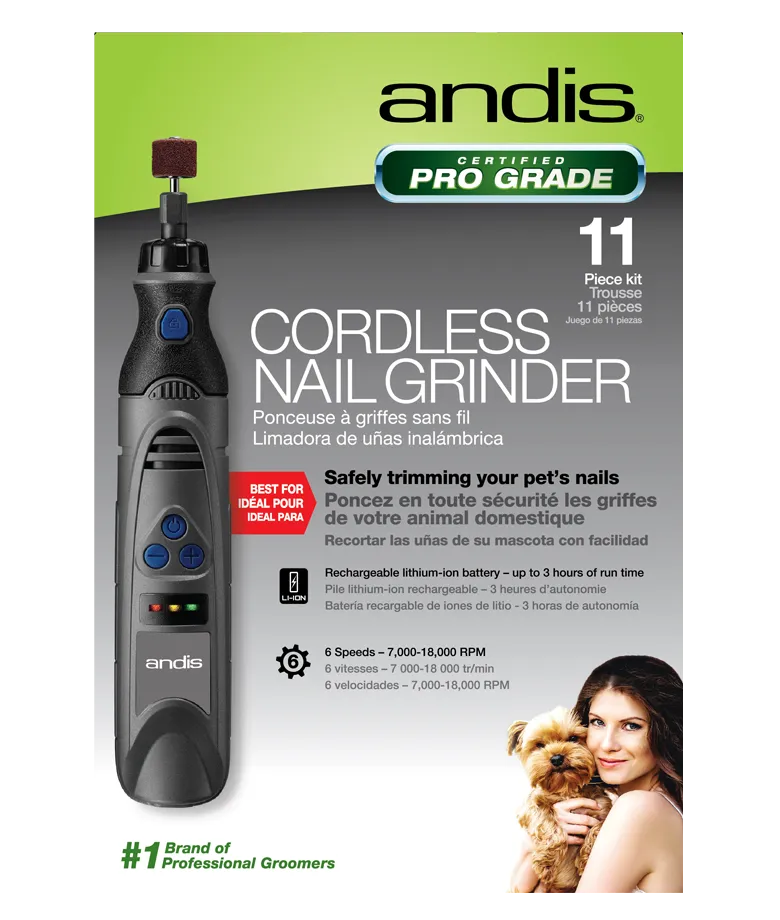 Andis Cordless Nail Grinder 11pc Kit