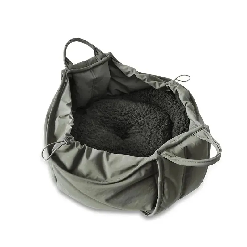 Anniepaw Cotton Pet Backpack Large Capacity with Pillow for Cat Dog Travel