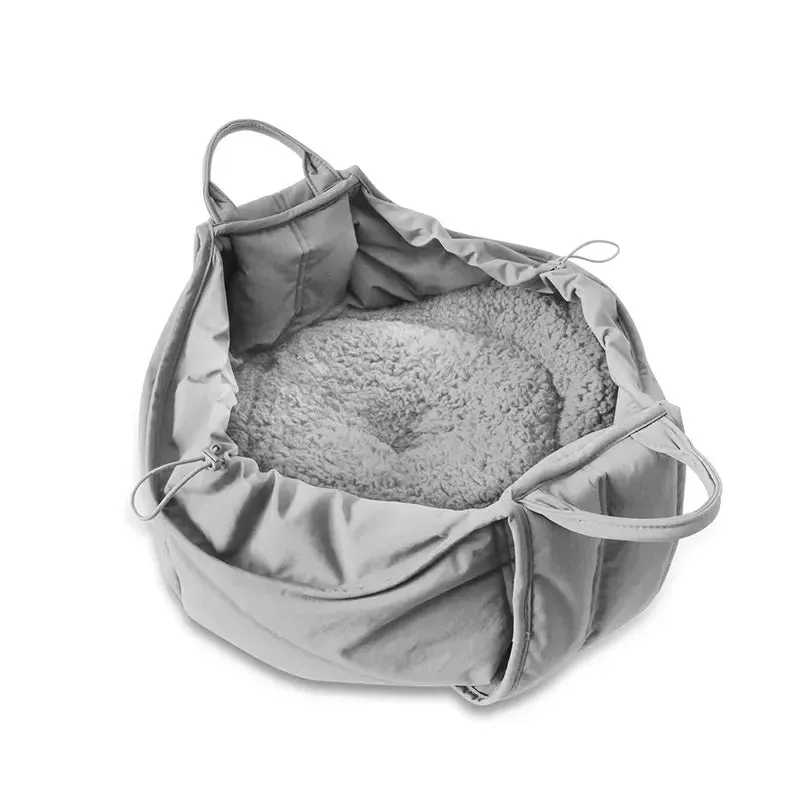 Anniepaw Cotton Pet Backpack Large Capacity with Pillow for Cat Dog Travel