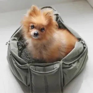 Anniepaw Cotton Pet Backpack Large Capacity with Pillow for Cat Dog Travel