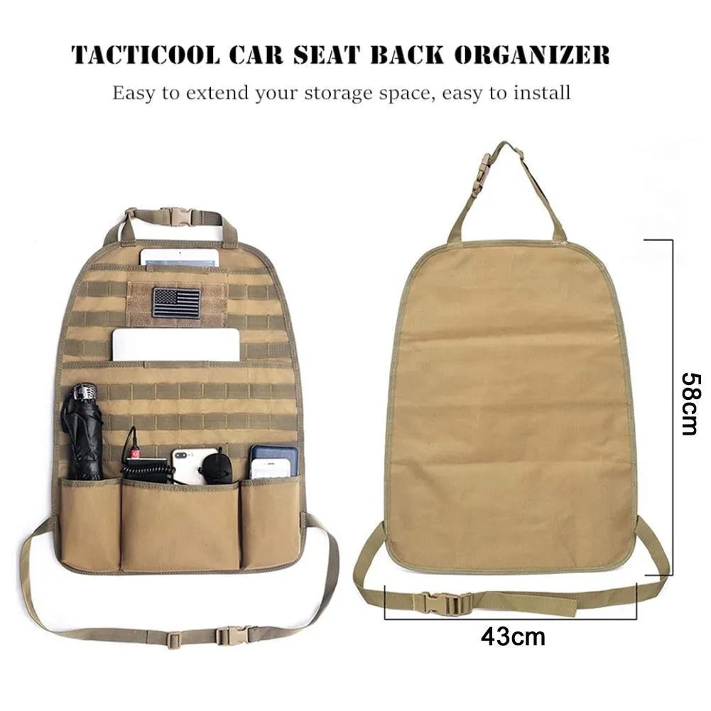 Back Seat Organizer Tactical Accessories, Storage Bag Military Seat Cover Bag