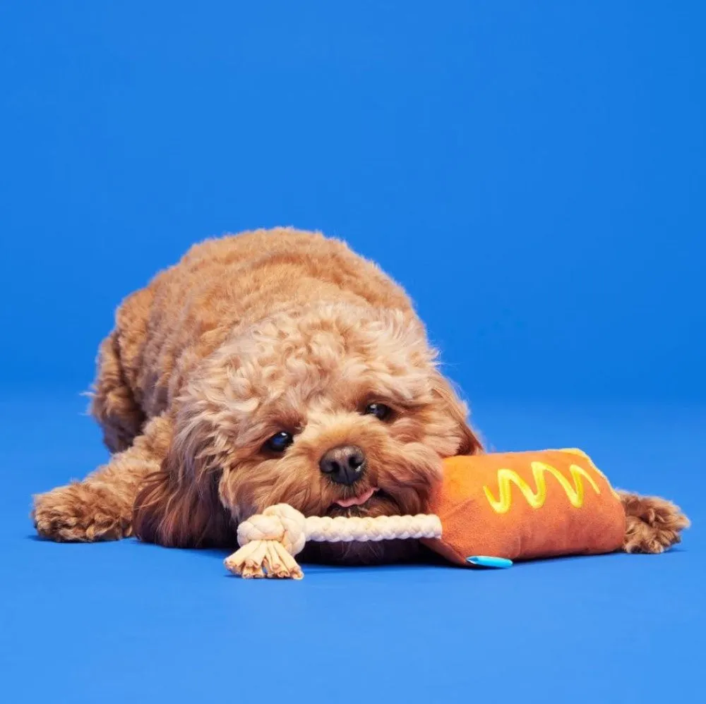 BARK Corn Dog Tug Toy