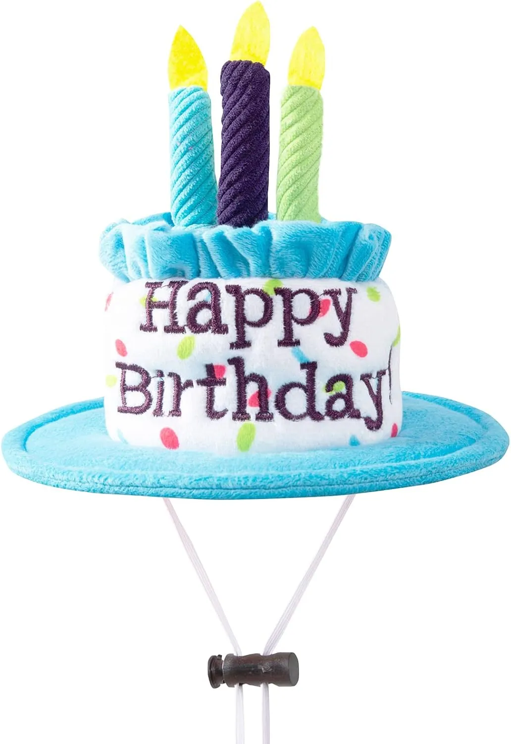 Cat Happy Birthday Cake Hat & Bandana Scarfs Set with Colorful Candles Blue, Cat Birthday Party Supplies Decorations
