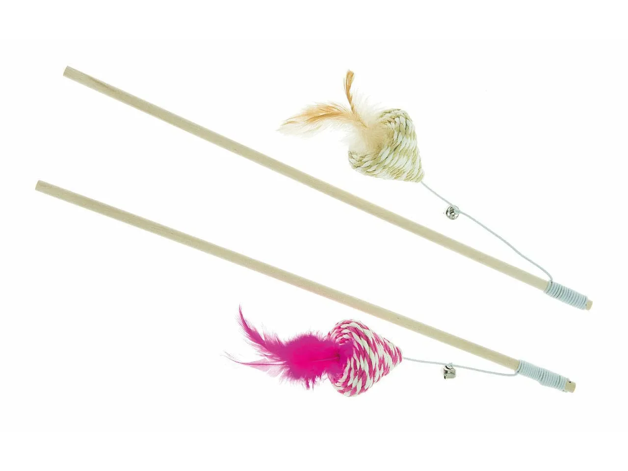 Cat toy Sisal cone tube with feathers