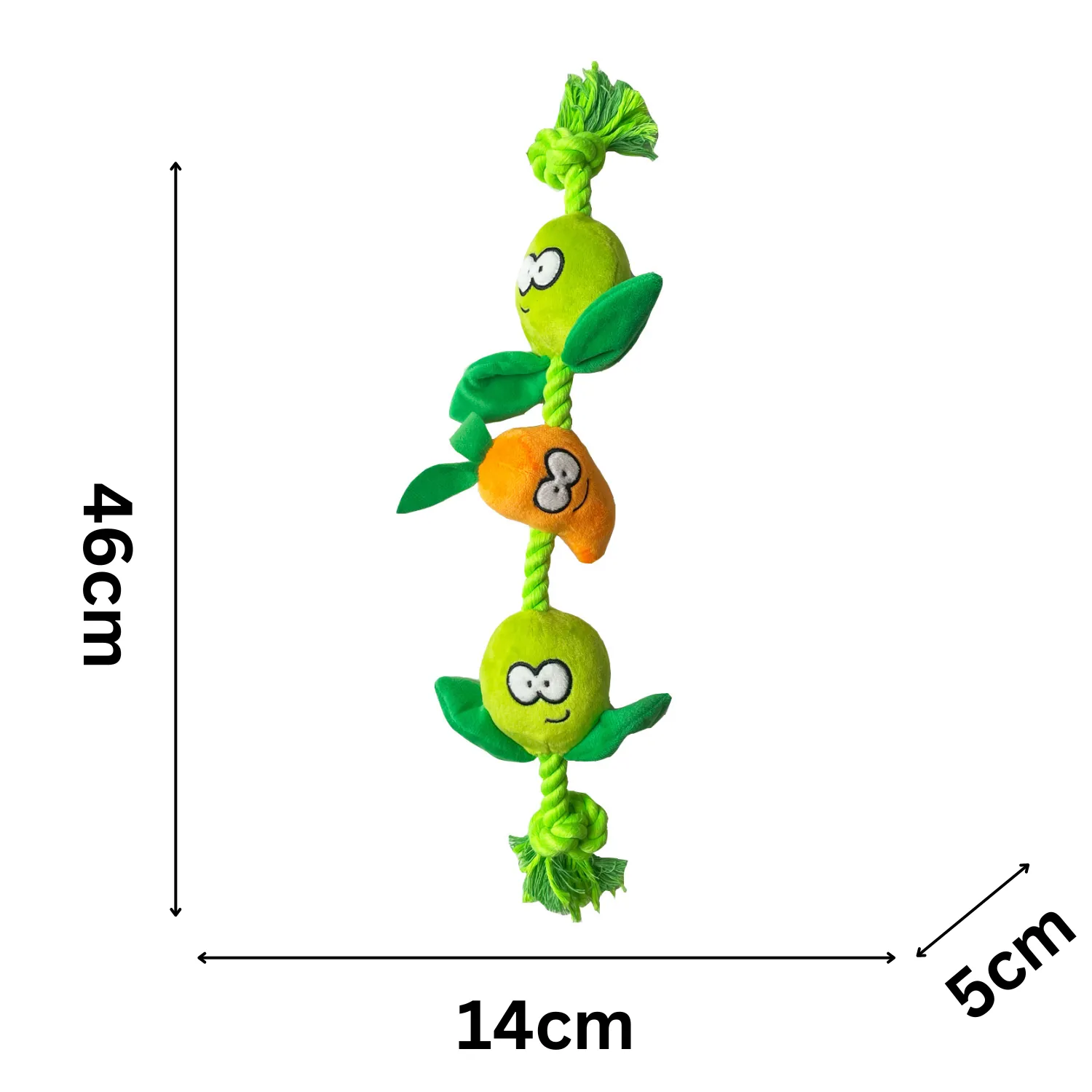 Christmas Veggie Rope Toy | Festive Dog Gift by Happy Pet
