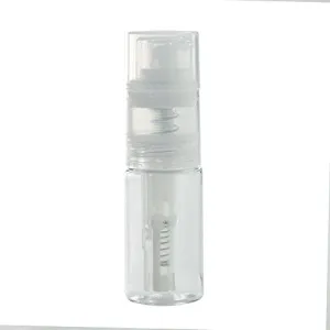 Clear Plastic Powder Spray Bottle with Dry Spray - .47 oz / 14 ml Travel Bag