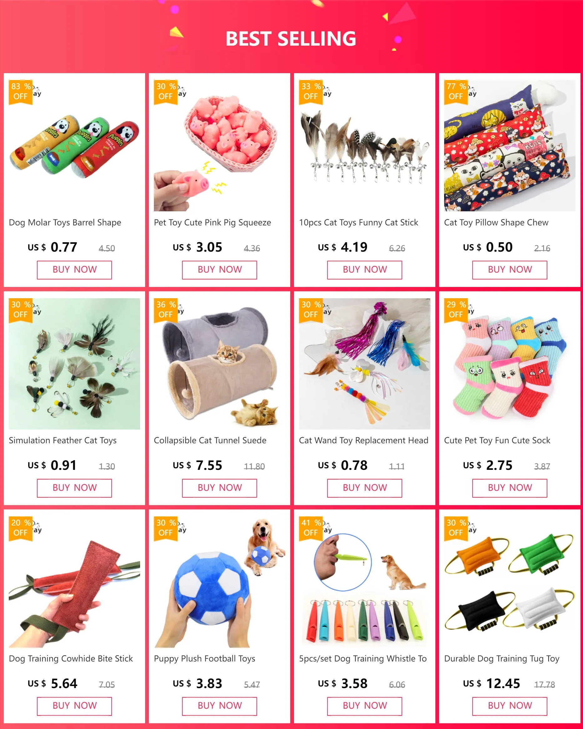 Colorful Cotton Rope Ball Toy for Cats and Dogs