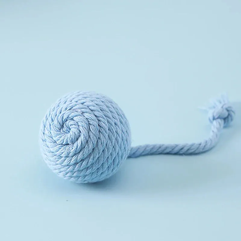 Colorful Cotton Rope Ball Toy for Cats and Dogs
