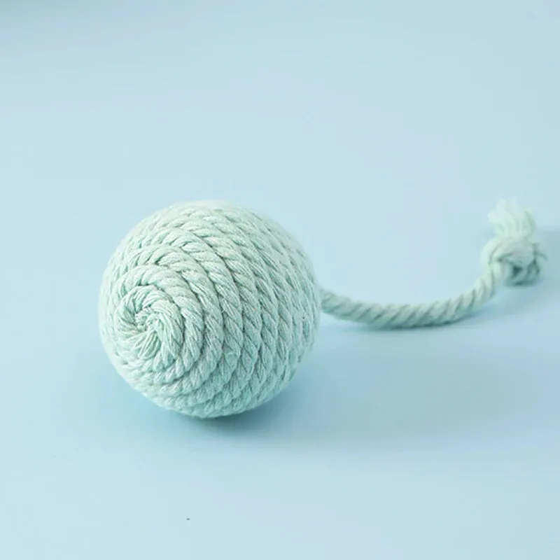 Colorful Cotton Rope Ball Toy for Cats and Dogs