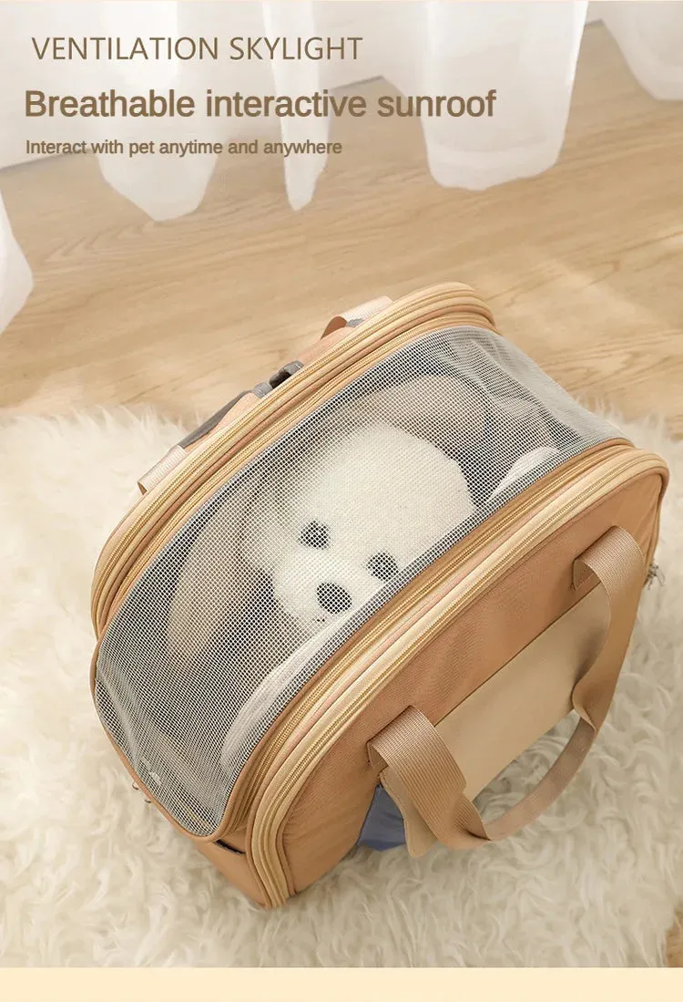 Compact & Breathable Pet Carrier Backpack for Small Dogs and Cats