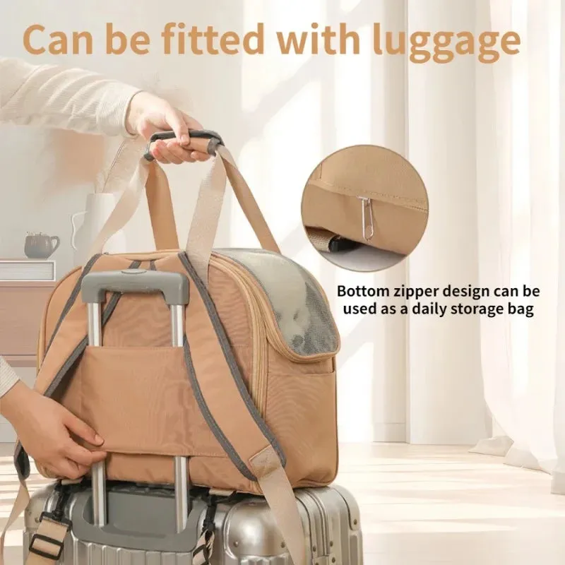 Compact & Breathable Pet Carrier Backpack for Small Dogs and Cats