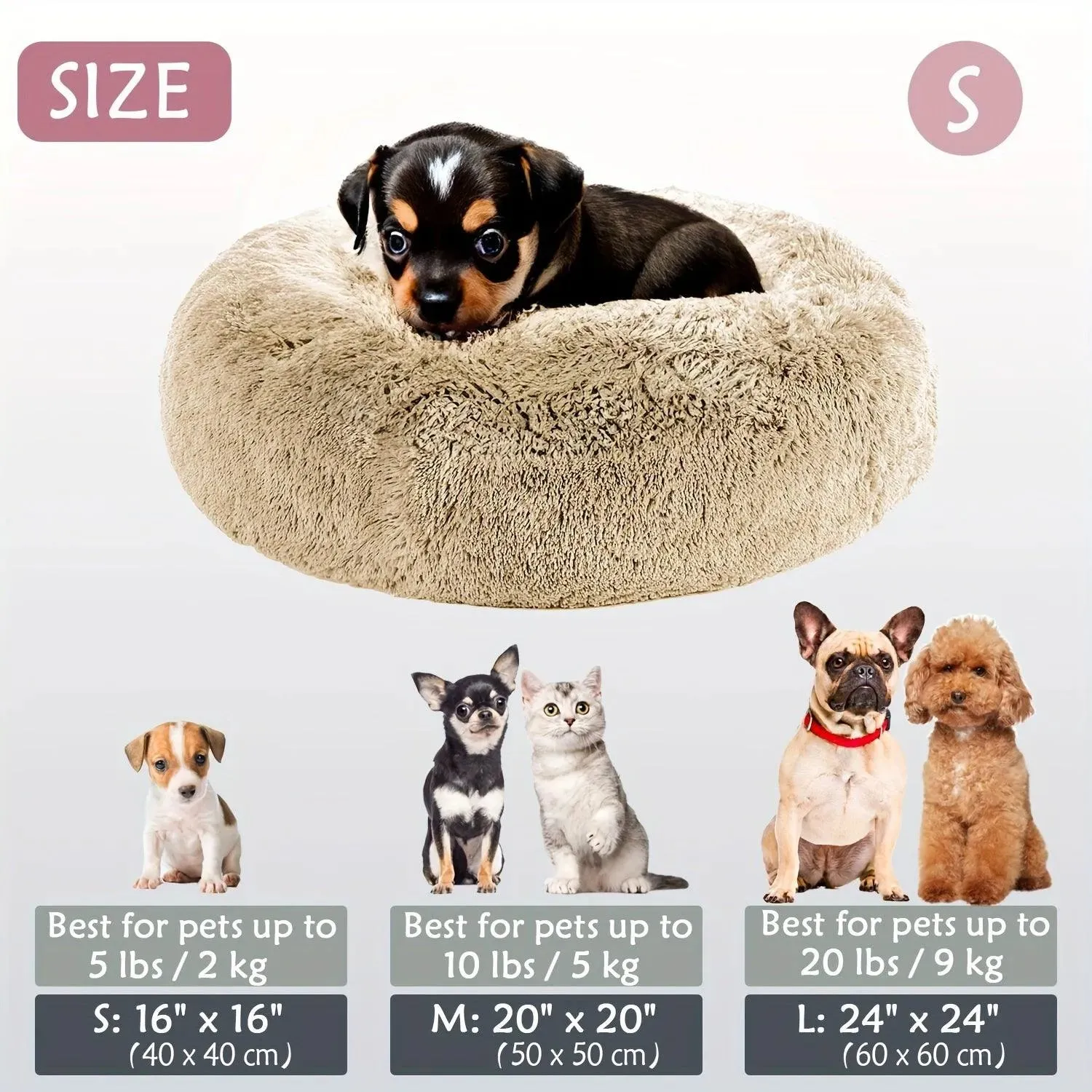 Cozy Anti-Anxiety Donut Cuddler Bed