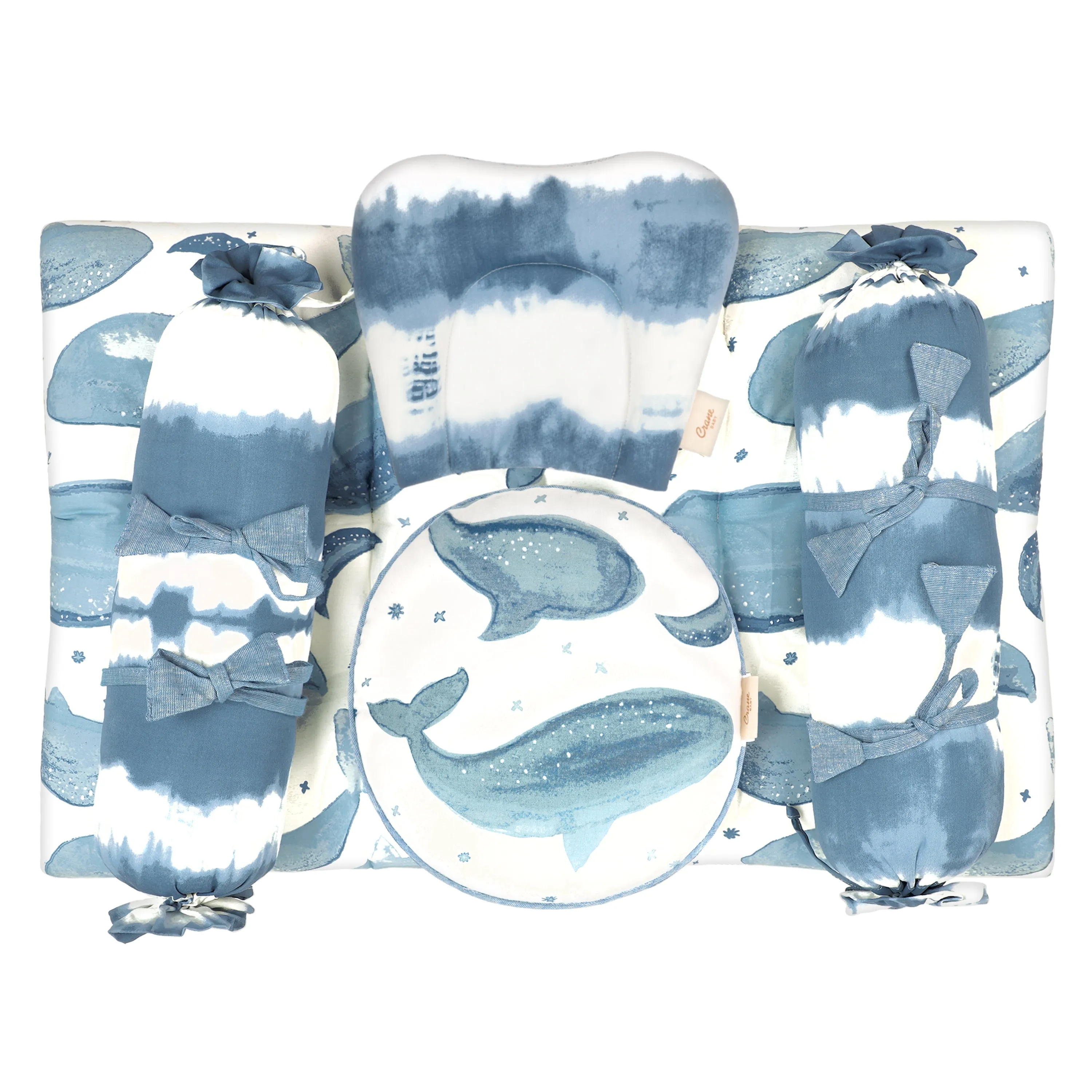 Crane Baby 5-Piece Mattress Set Caspian Collection - Blue