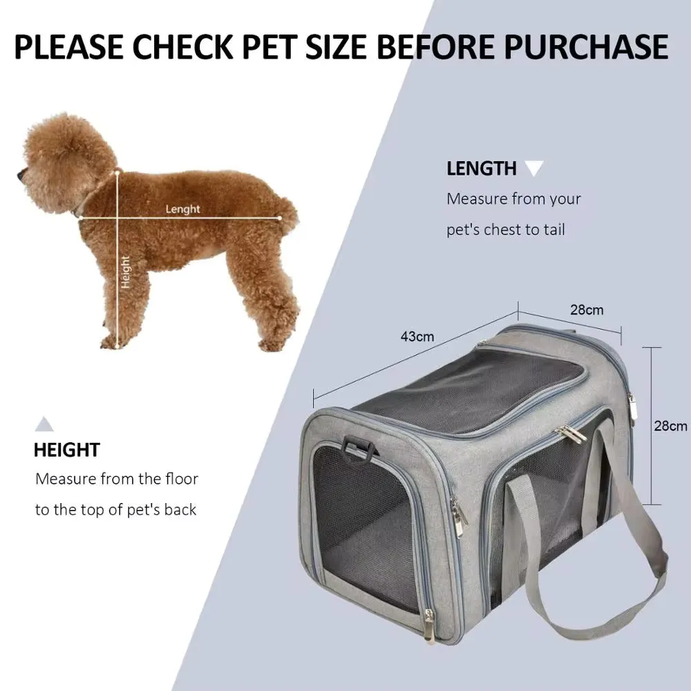 Deluxe Pet Carrier Bag for Cats and Dogs