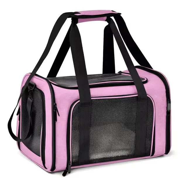 Deluxe Pet Carrier Bag for Cats and Dogs