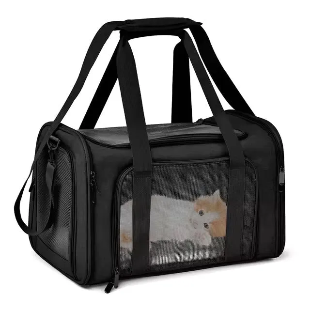 Deluxe Pet Carrier Bag for Cats and Dogs