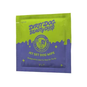 Dirty Dog Beauty Club - Jet Set Dog Wipes - Thick, Gentle, Biodegradable, Chemical Free, Alcohol Free, Soothing with Calendula and Aloe Vera - (30 Count), Unscented