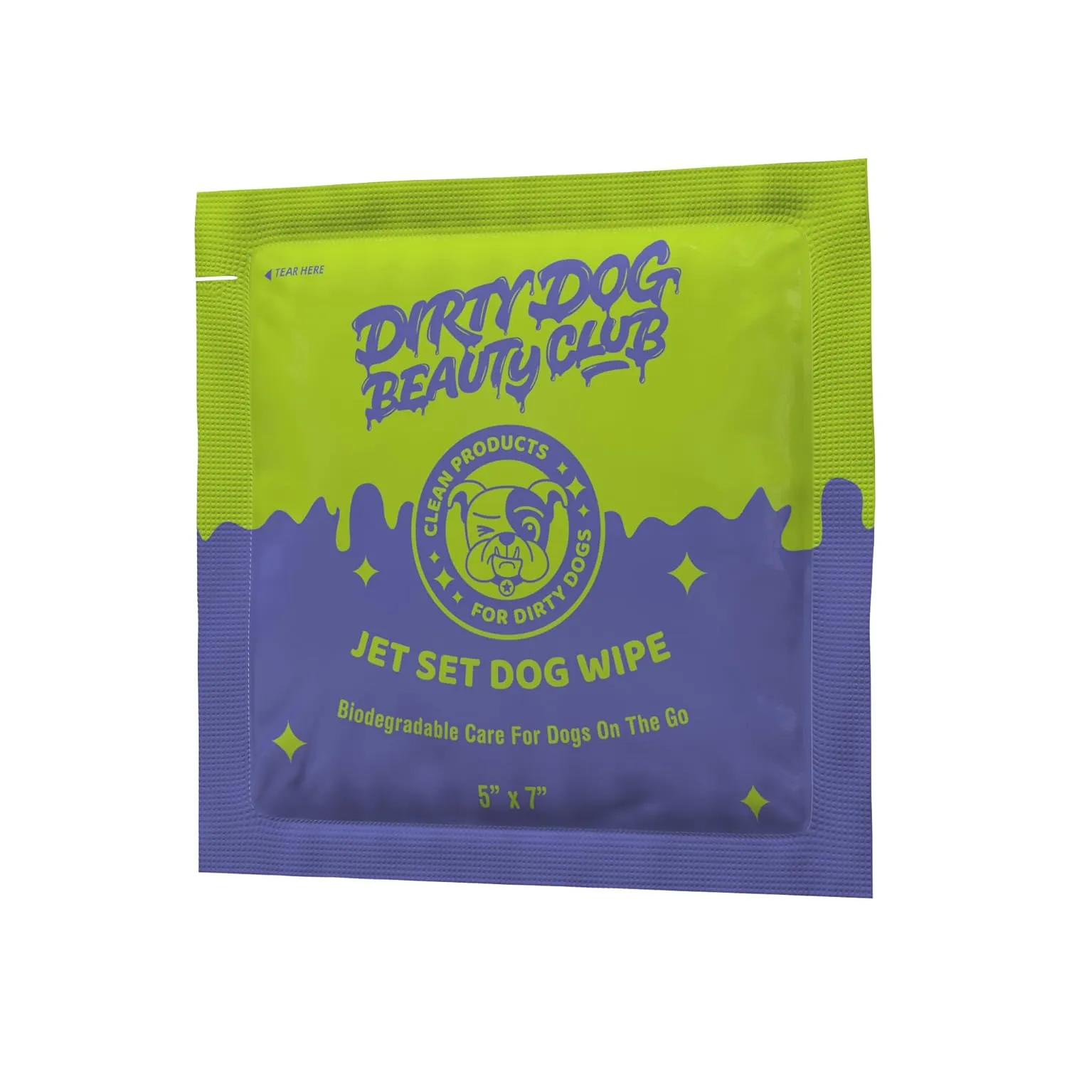 Dirty Dog Beauty Club - Jet Set Dog Wipes - Thick, Gentle, Biodegradable, Chemical Free, Alcohol Free, Soothing with Calendula and Aloe Vera - (30 Count), Unscented