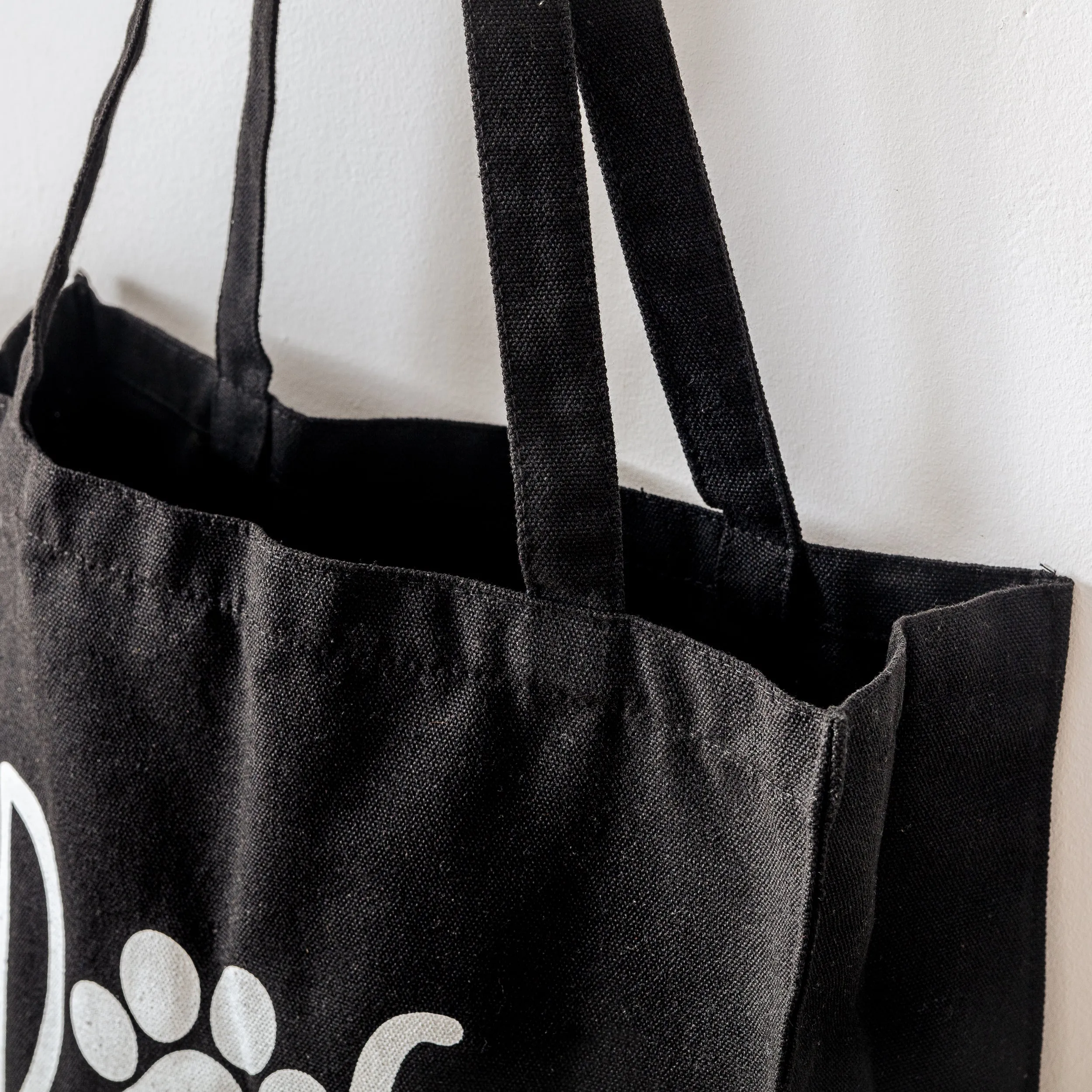 DOG MOM TOTE BAG - BLACK
