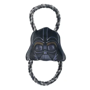 Dog Toy Plush Rope Toy - Star Wars Darth Vader Face Plush   Black Gray Round Ropes