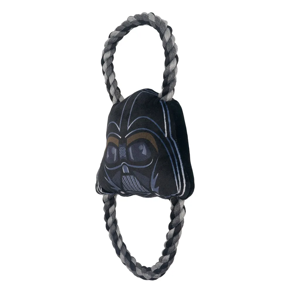 Dog Toy Plush Rope Toy - Star Wars Darth Vader Face Plush   Black Gray Round Ropes