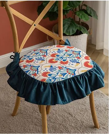 Dutch Velvet Printed Thick Butt Cushion Portable Outdoor Cushions Square Fat Floor Pillow
