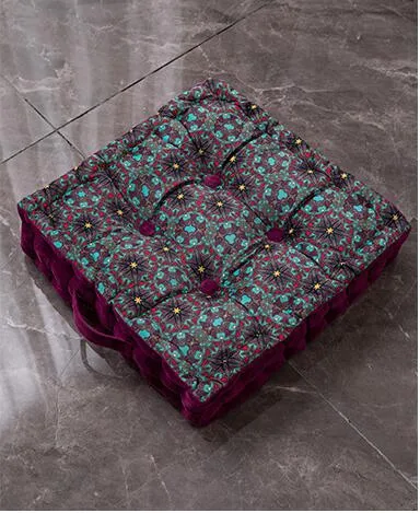 Dutch Velvet Printed Thick Butt Cushion Portable Outdoor Cushions Square Fat Floor Pillow