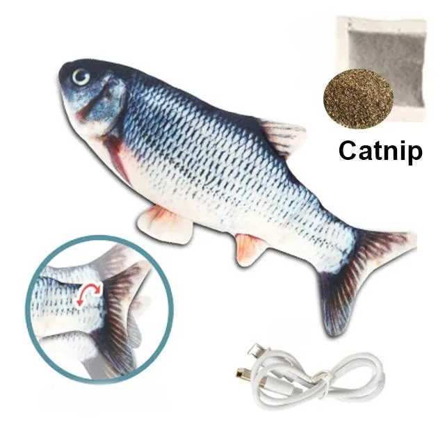 Electric Interactive Floppy Fish Toy For Pets