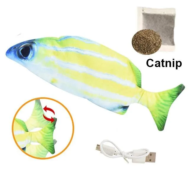 Electric Interactive Floppy Fish Toy For Pets