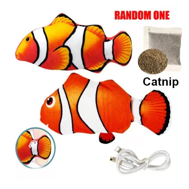 Electric Interactive Floppy Fish Toy For Pets