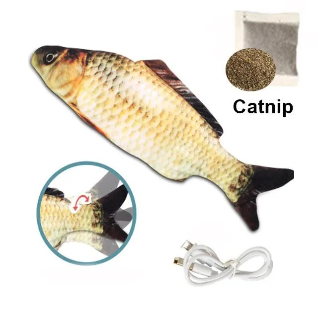 Electric Interactive Floppy Fish Toy For Pets