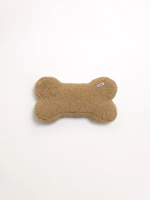 Faux Fur Bone Pillow - Tan