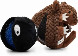 Flourish Pets 3 in 1 Multi-Layer Chew Toy for Active Dogs | Non-Toxic BPA Free Double Stitched Soft Fabric Exterior Dog Toys | Long-Lasting Dog Plush Toys  Small Armadillo 5.5"