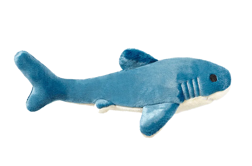 Fluff & Tuff Tank Shark Plush Dog Toy