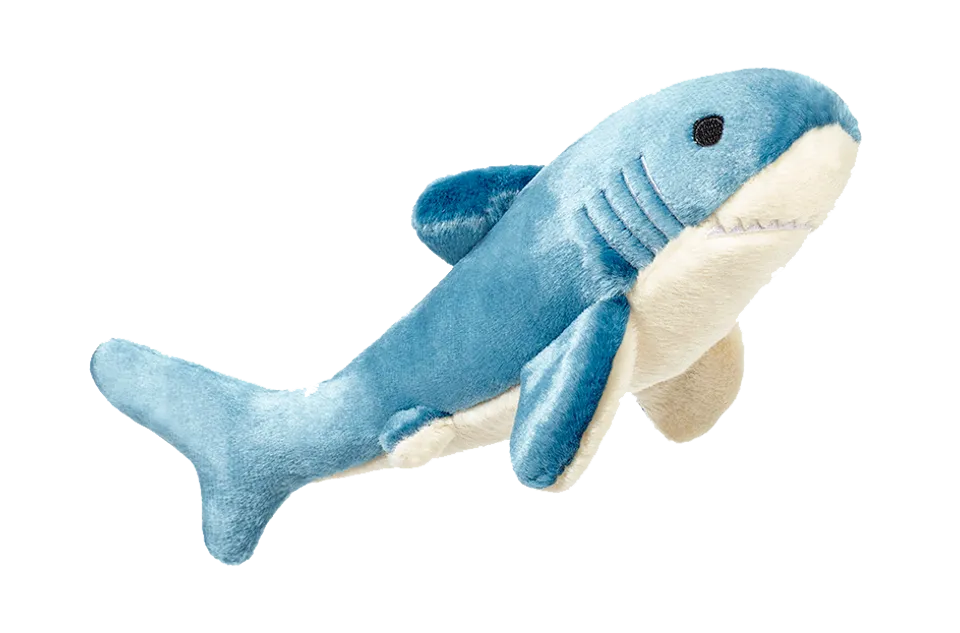 Fluff & Tuff Tank Shark Plush Dog Toy