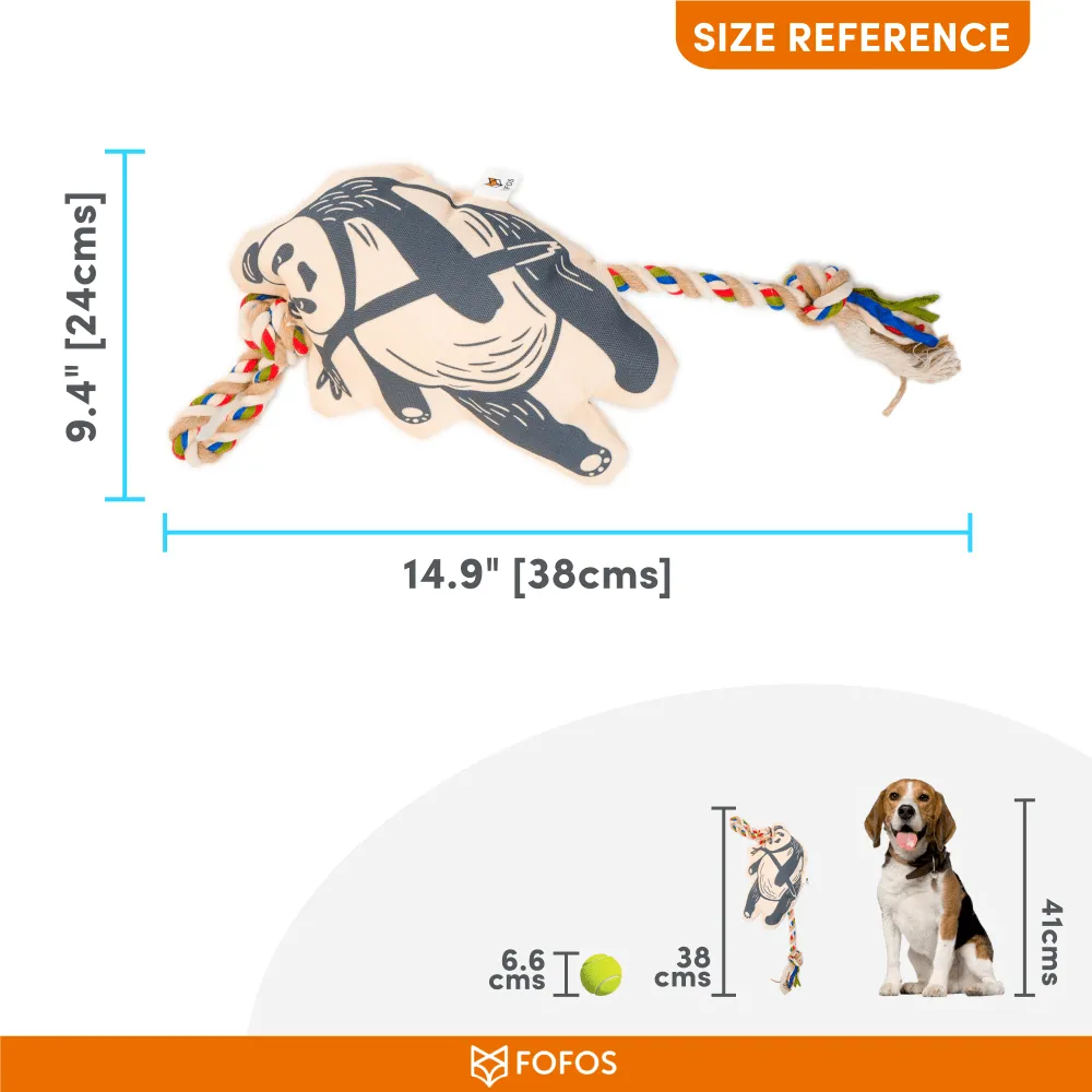 Fofos Flossy Rope Toy With Panda for Dogs