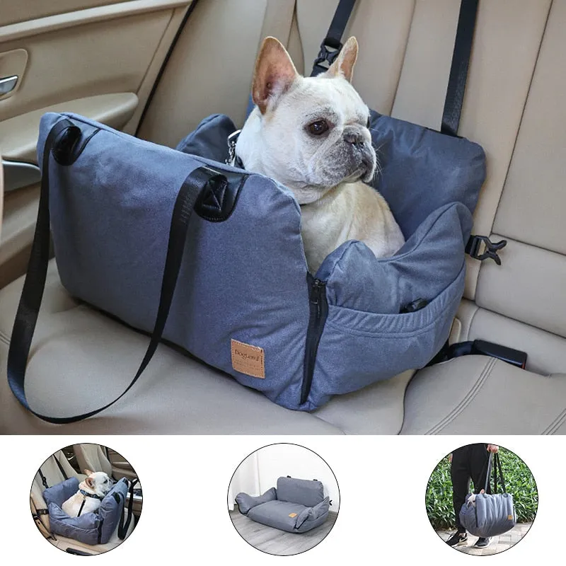 Frenchie Car Seat Travel Carrying Bed - Comfort on the Go