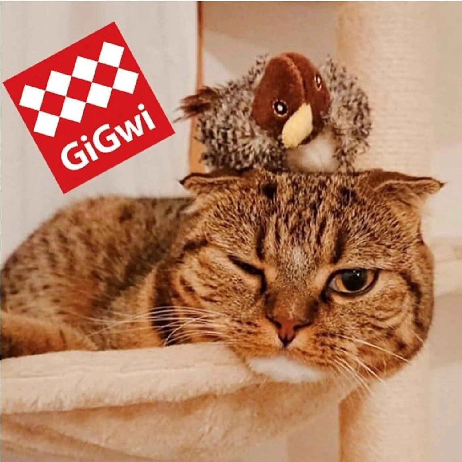 Gigwi Melody Chaser Bird with Motion Activated,