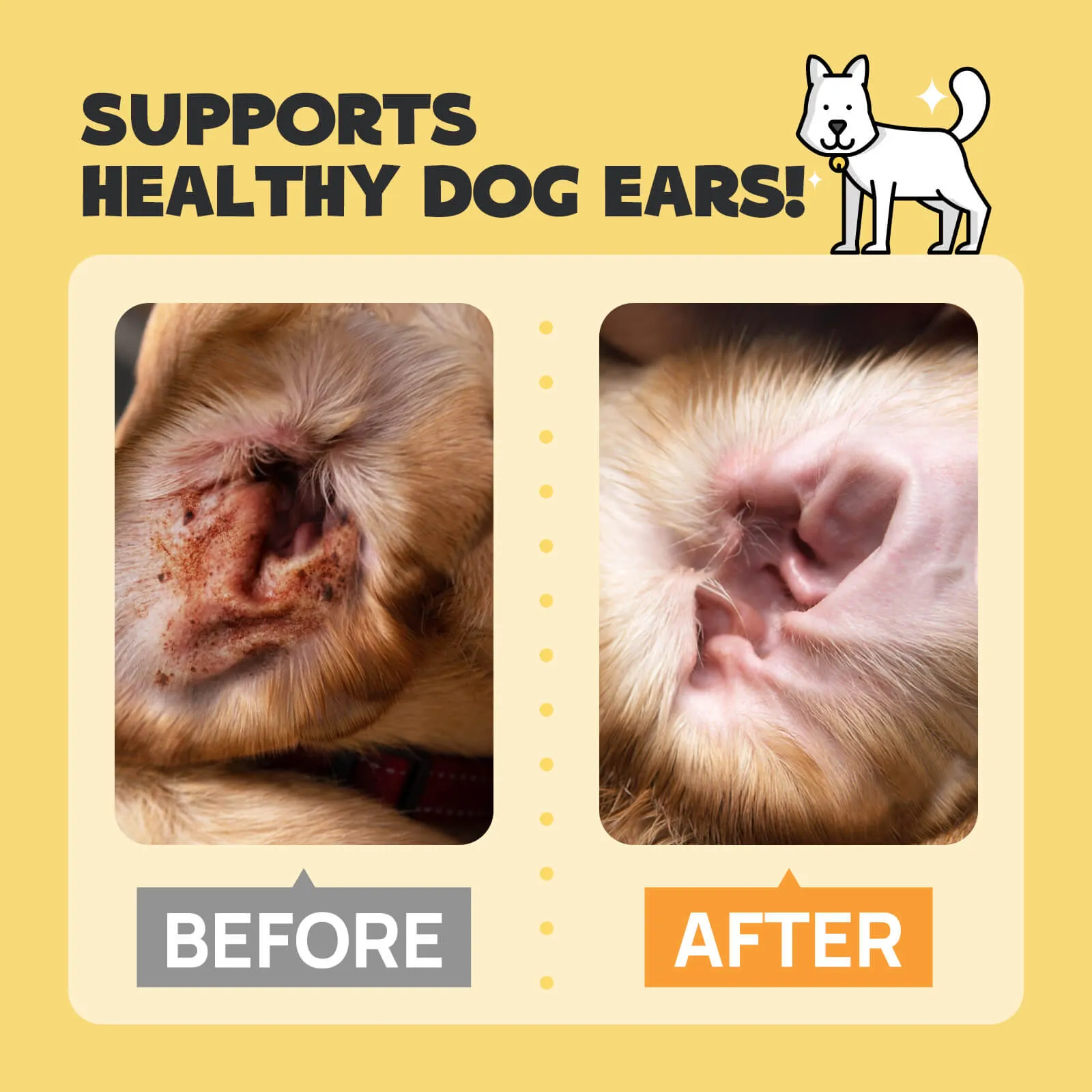 HICC Pet® Pet Ear Relief Finger Wipes For Dogs, Unscented, 50 Pcs