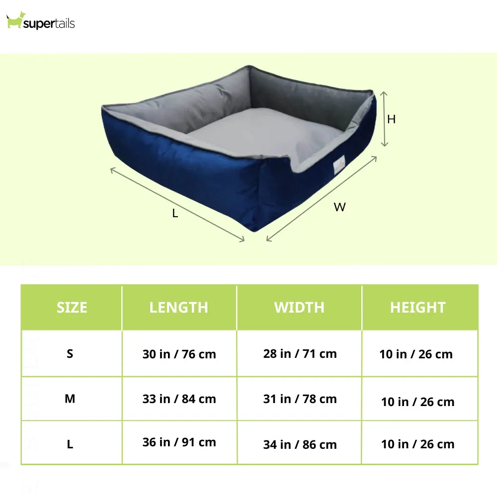 House of Furry Jenny Turkish Velvet Bolster Bed for Dogs and Cats (Multicolor)