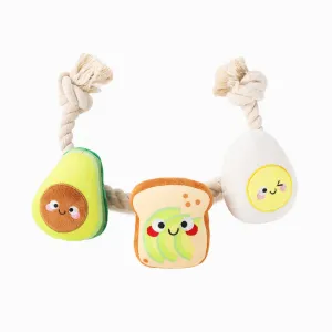 HugSmart Pet AvocadoCollection - Toast and Egg Dog Toy