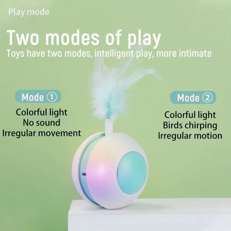 Irregular Electric Moving Feather Teasing Pet Cat Toy