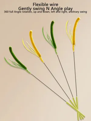 Kimpets Long Pole Feather Teaser Toy for Cats