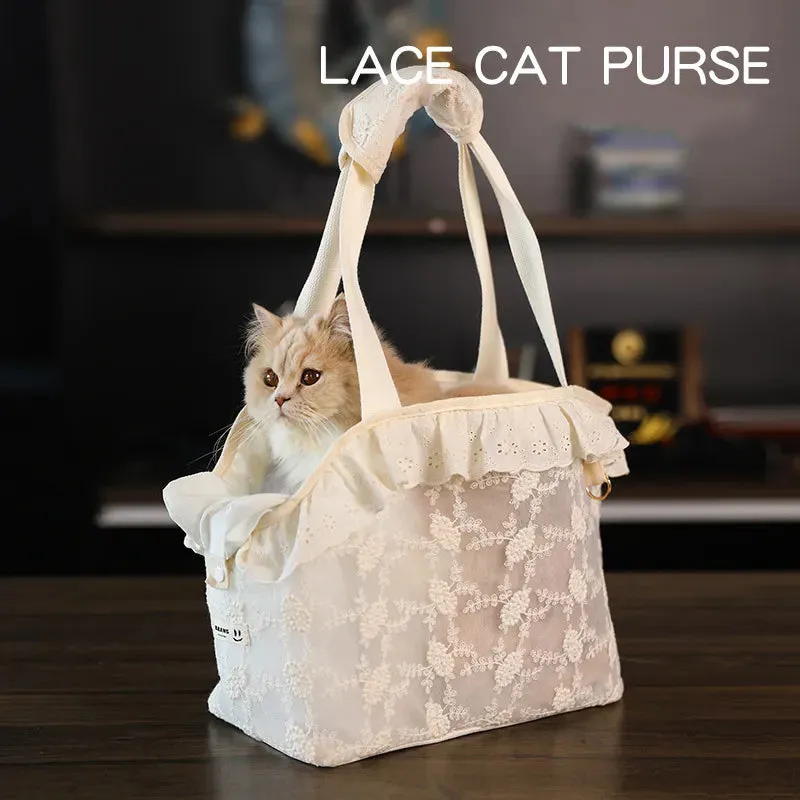 Lace Handheld Cat and Dog Travel Bag