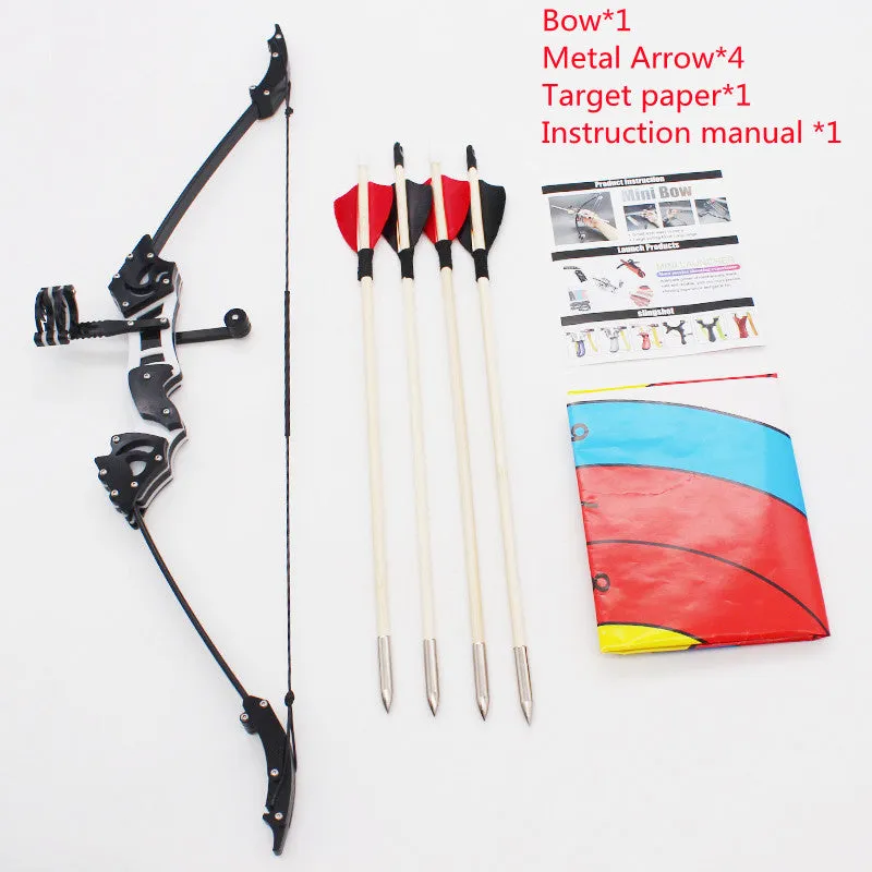 Mini Kids Outdoor Archery Recurve Bow 18 lbs Double Aiming Bow and Arrow Real Feather Arrow Darts Bamboo Stick Shooting