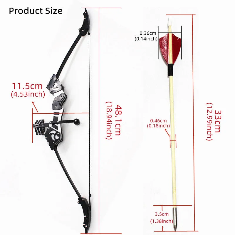 Mini Kids Outdoor Archery Recurve Bow 18 lbs Double Aiming Bow and Arrow Real Feather Arrow Darts Bamboo Stick Shooting