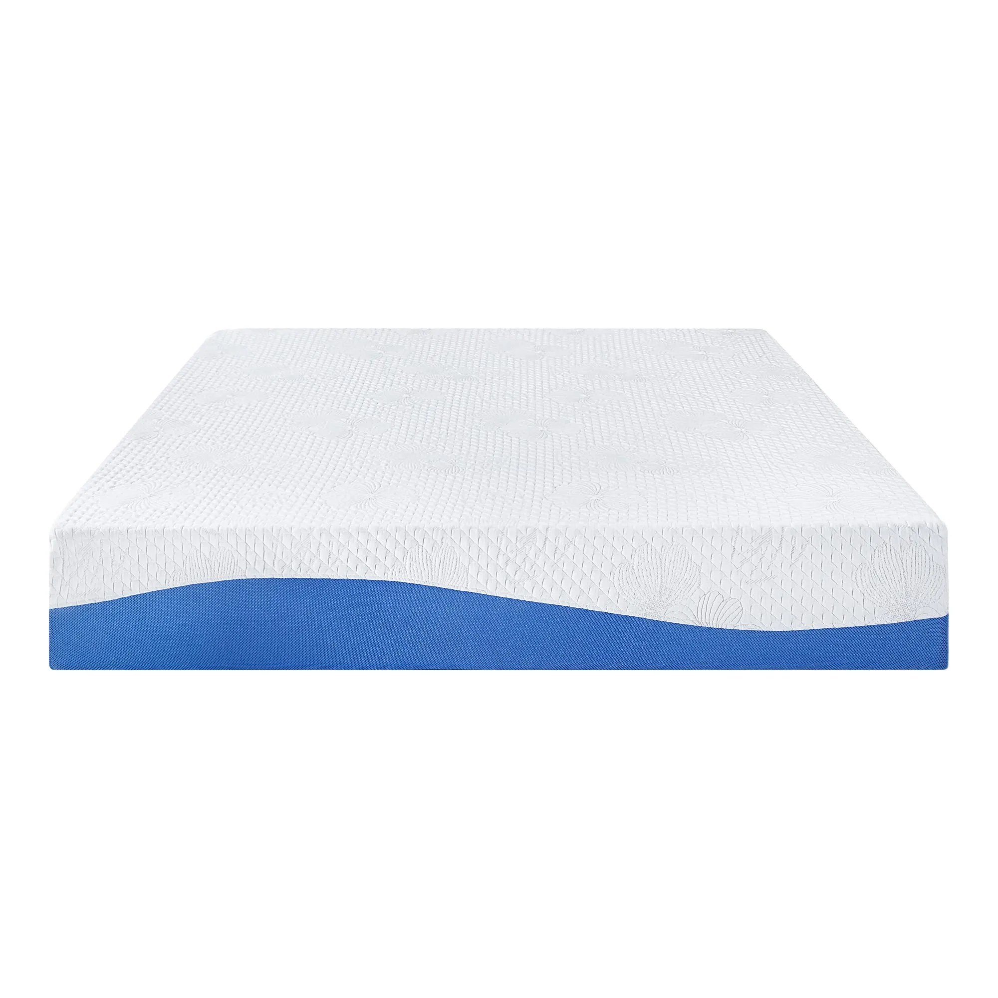 Olee Sleep Queen Mattress, 10 Inch Gel Memory Foam Mattress, Gel Infused for Comfort and Pressure Relief, CertiPUR-US Certified, Bed-in-a-Box, Medium Firm, Blue, Queen Size