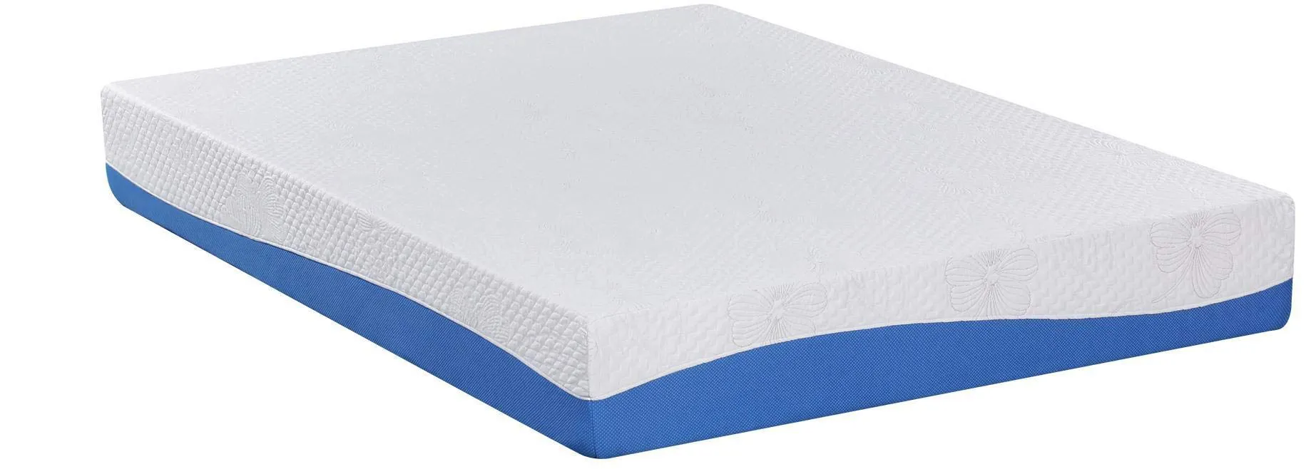 Olee Sleep Queen Mattress, 10 Inch Gel Memory Foam Mattress, Gel Infused for Comfort and Pressure Relief, CertiPUR-US Certified, Bed-in-a-Box, Medium Firm, Blue, Queen Size