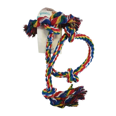 Pawise Floss & Toss Chew Rope With 4 Knots