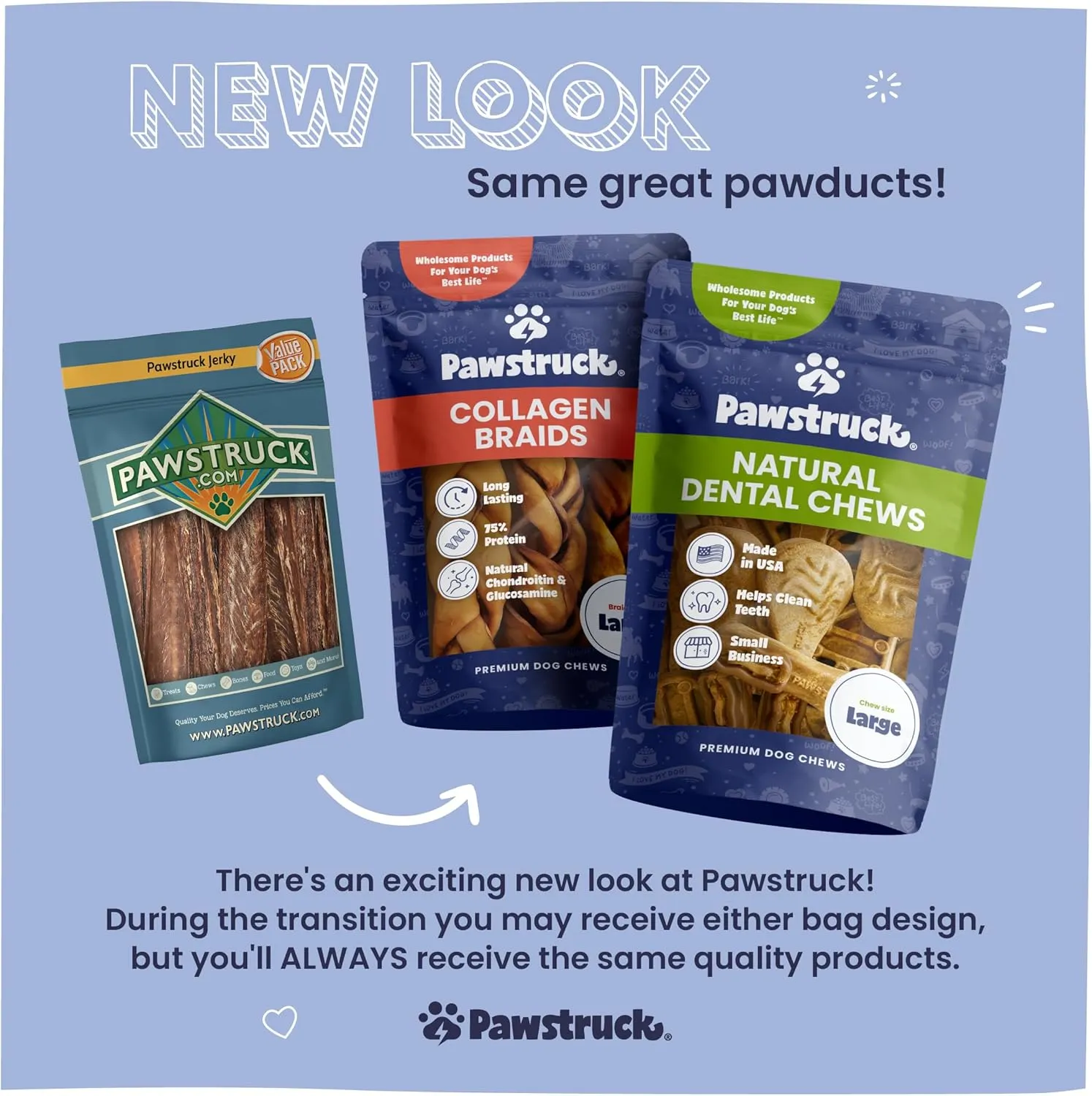 Pawstruck Bully Slices Premium Rawhide Chew Sticks, Beef Flavor - Low Fat, High Protein Treat for Small, Medium, and Large Dogs - No Artificial Ingredients - 1 lb Bag - Packaging May Vary